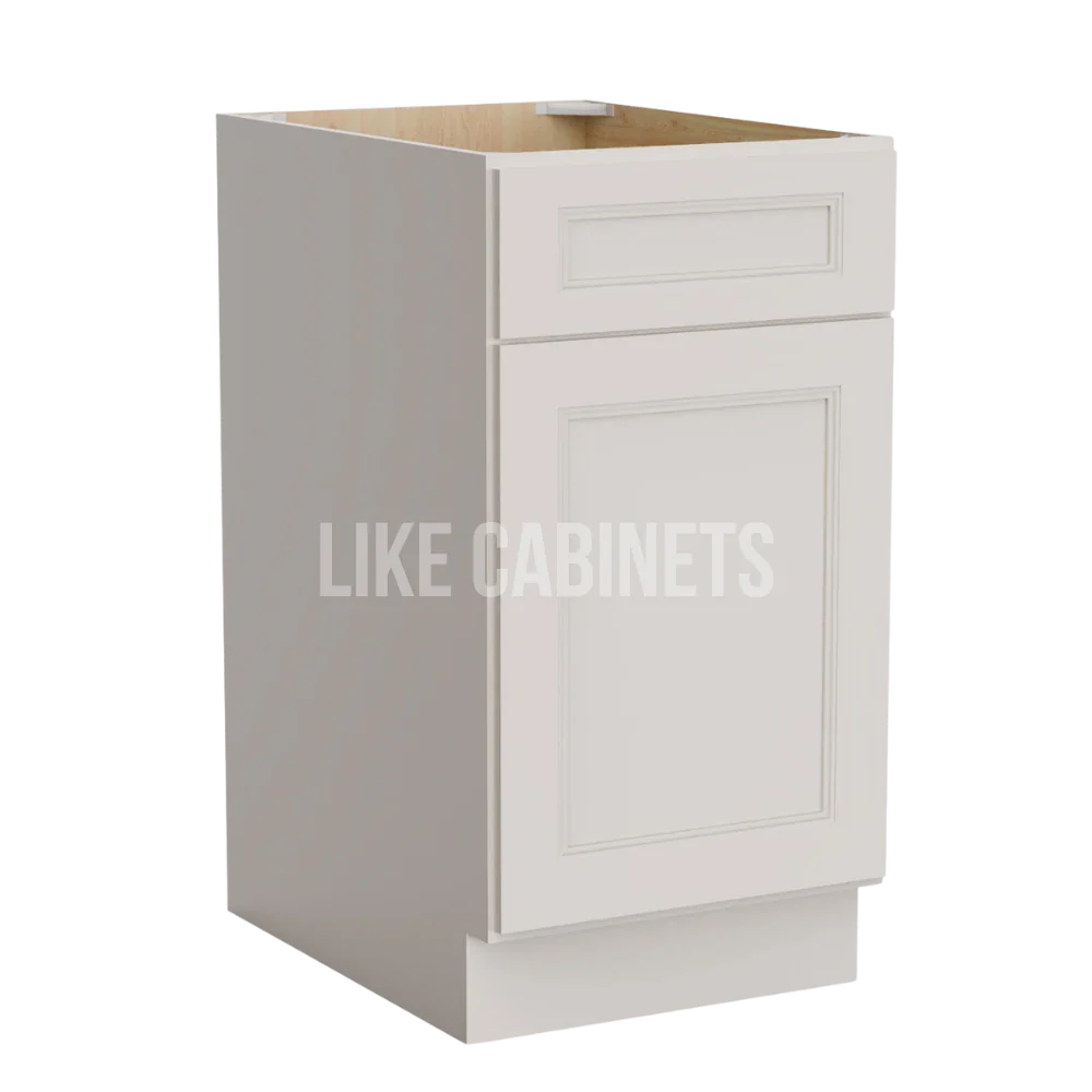 Dove White Slim Shaker Trash Base Cabinet