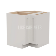 Double Dove White Lazy Susan Base Cabinet