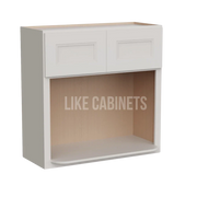 Double Dove White Microwave Wall Cabinet