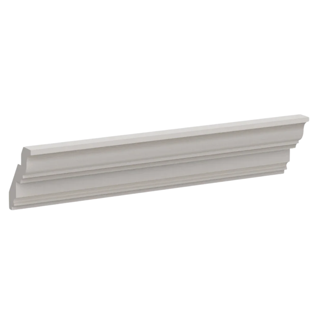 Double Dove White Inset Crown Moulding