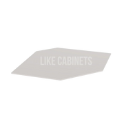 Double Dove White Corner Sink Front Floor