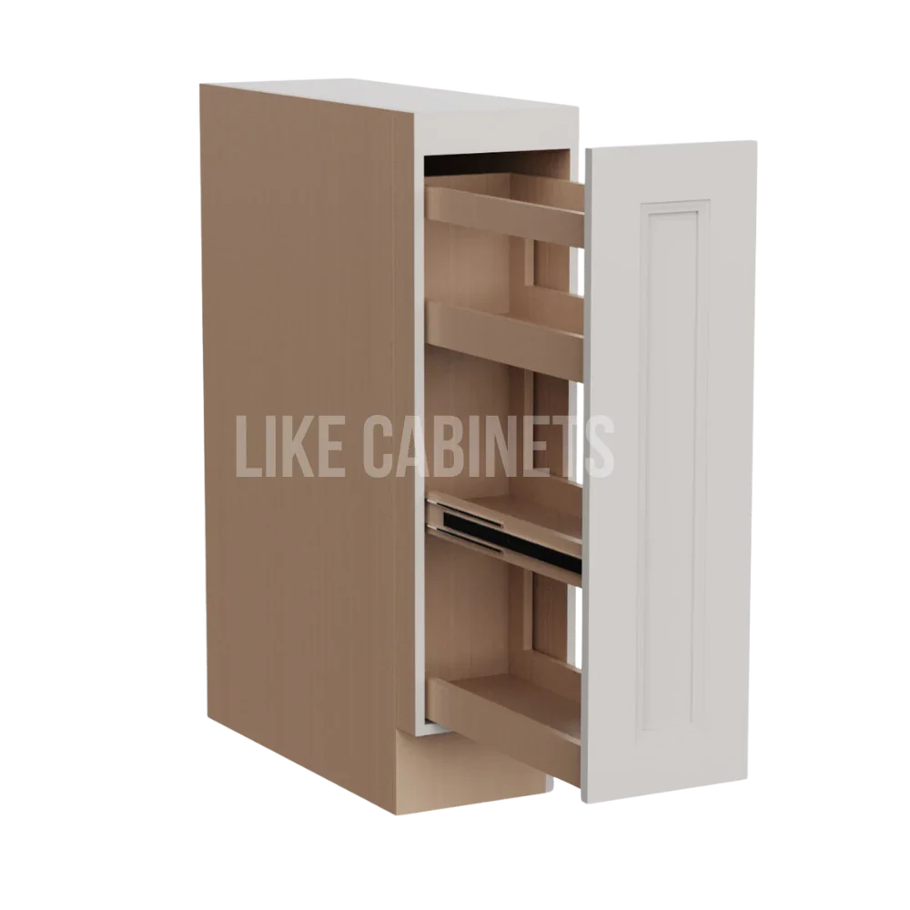 Double Dove White Spice Pull Base Cabinet