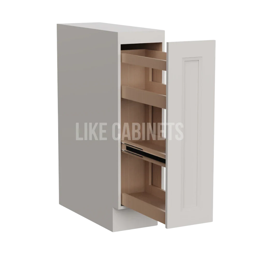 Double Dove White Spice Pull Base Cabinet