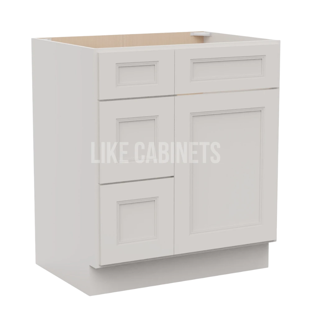 Double Dove White 30'' W Vanity Combo with Drawers