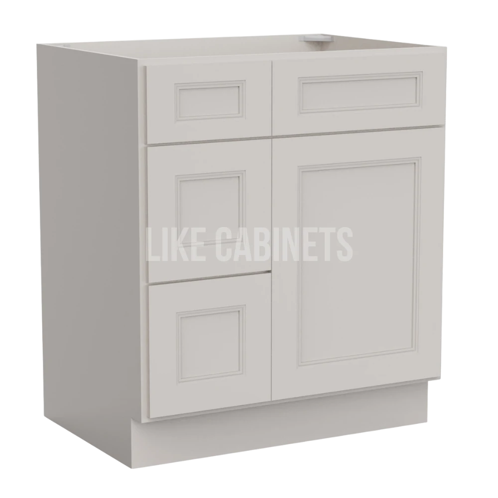 Double Dove White 30'' W Vanity Combo with Drawers