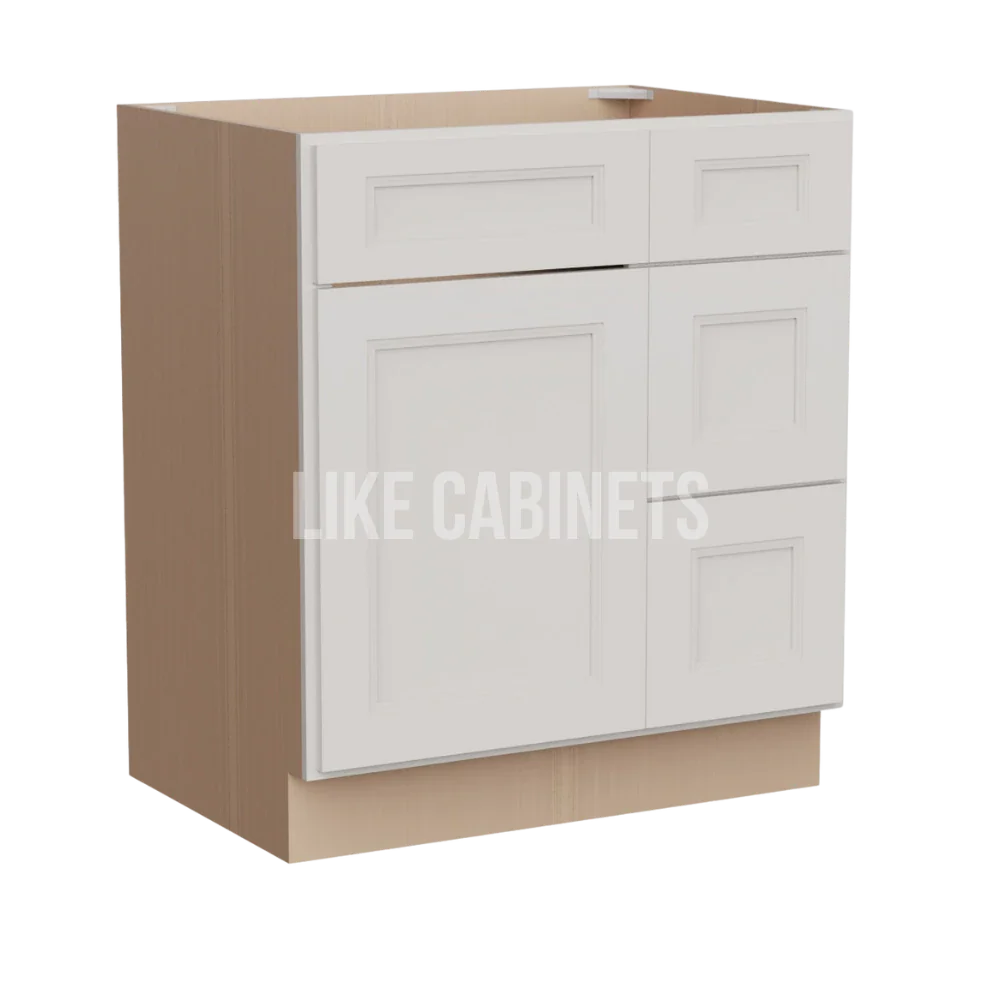 Double Dove White 30'' W Vanity Combo with Drawers