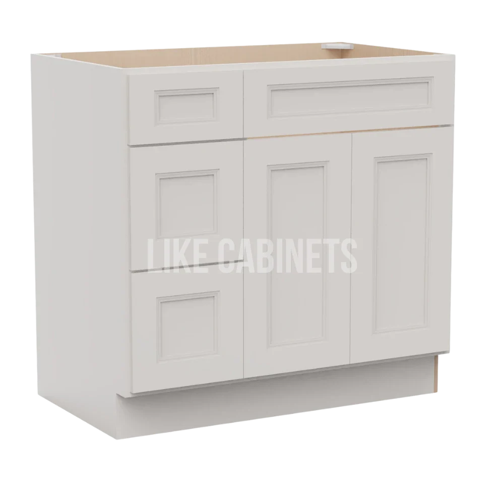 Double Dove White 36'' W Vanity Combo with Drawers