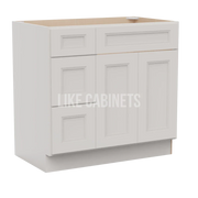 Double Dove White 36'' W Vanity Combo with Drawers