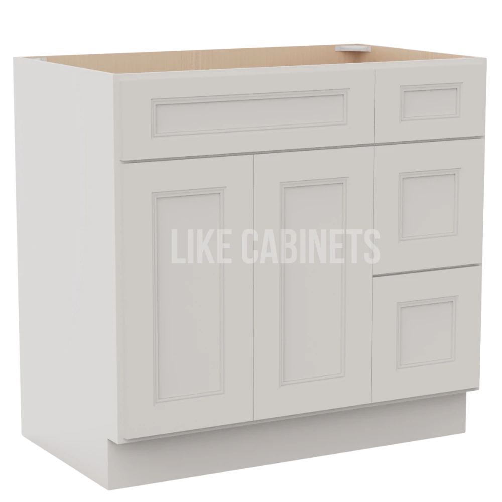 Double Dove White 36'' W Vanity Combo with Drawers