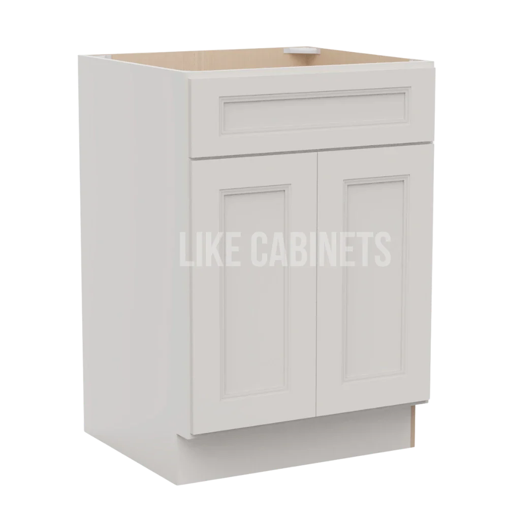 Double Dove White Single Vanity Sink Base Cabinet
