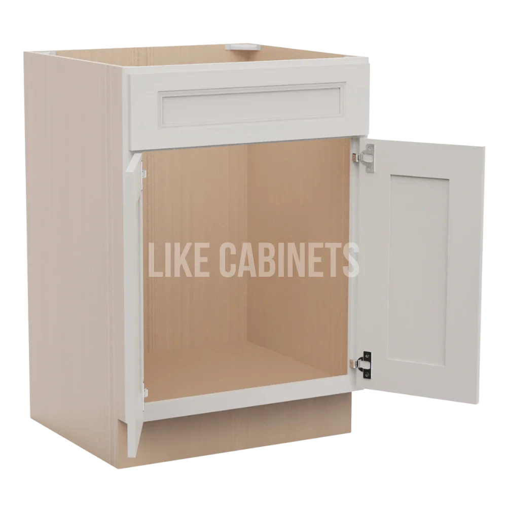 Double Dove White Single Vanity Sink Base Cabinet