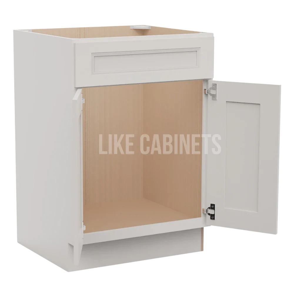 Double Dove White Single Vanity Sink Base Cabinet