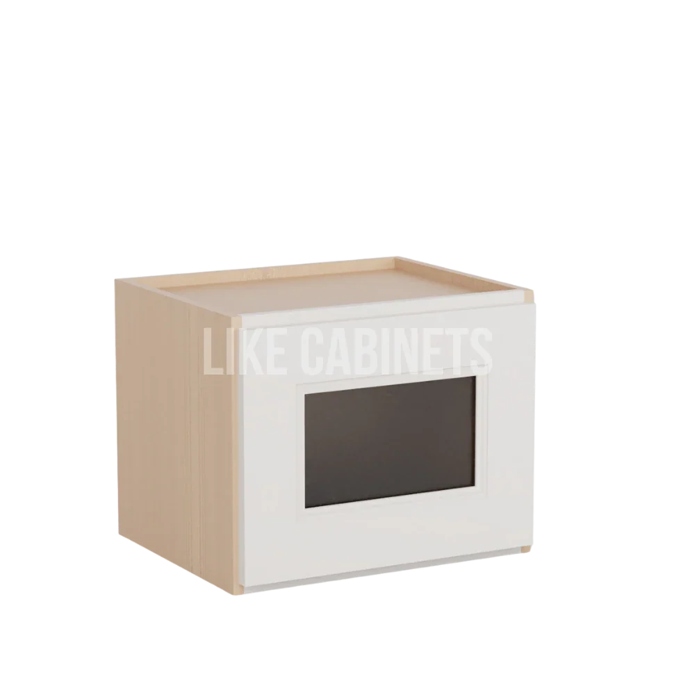 Double Dove White 12'' H Single Door Wall Cabinet with Glass Door