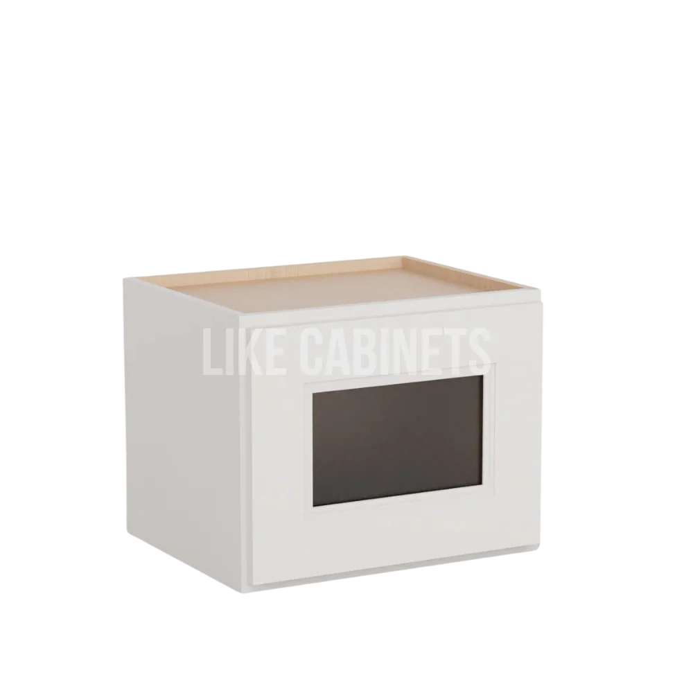 Double Dove White 12'' H Single Door Wall Cabinet with Glass Door