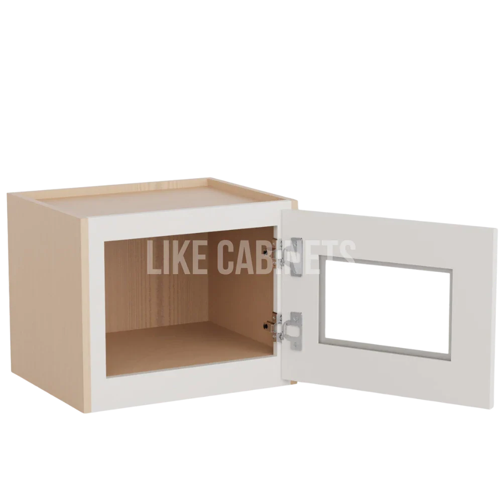 Double Dove White 12'' H Single Door Wall Cabinet with Glass Door