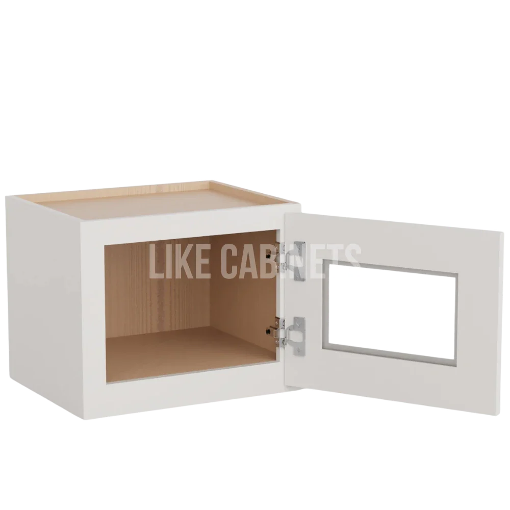 Double Dove White 12'' H Single Door Wall Cabinet with Glass Door