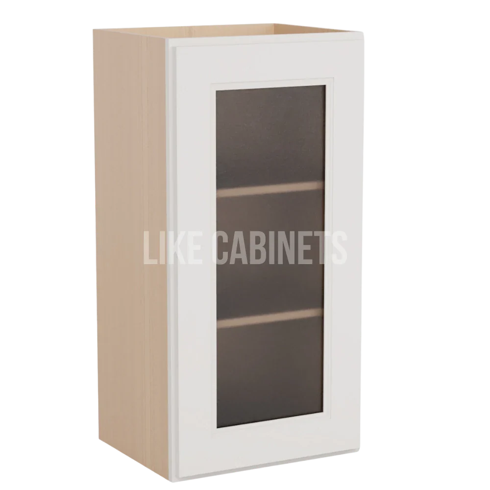 Double Dove White 30'' H Single Door Wall Cabinet with Glass Door