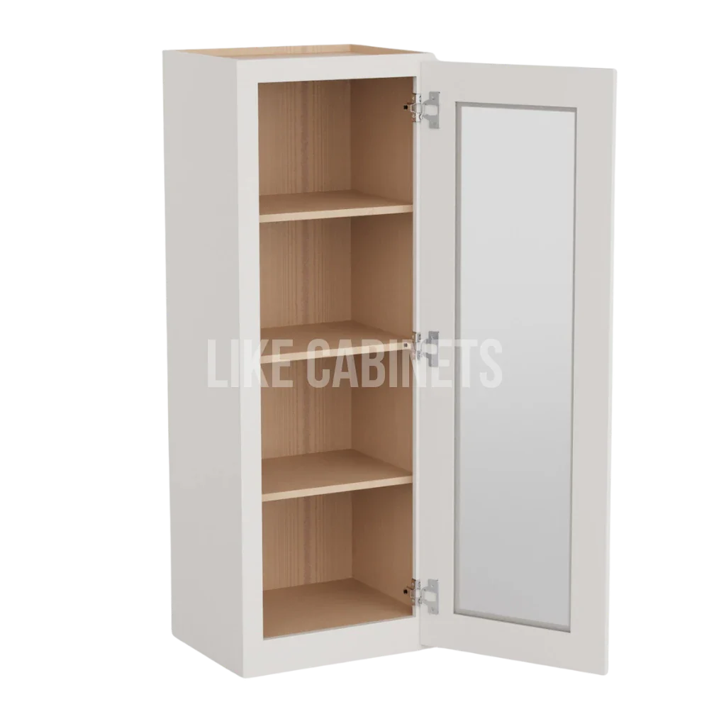 Double Dove White 42'' H Single Door Wall Cabinet with Glass Door
