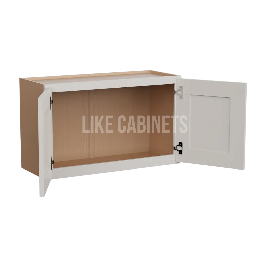 Double Dove White 18'' H Double Door Wall Cabinet with Glass Doors