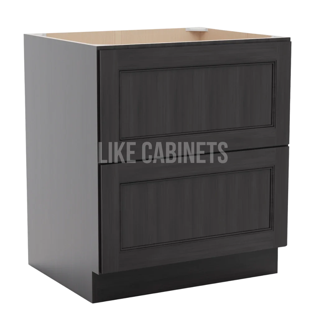 Double Smokey Gray Two Drawer Base