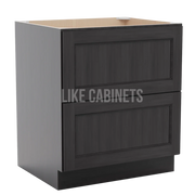 Double Smokey Gray Two Drawer Base