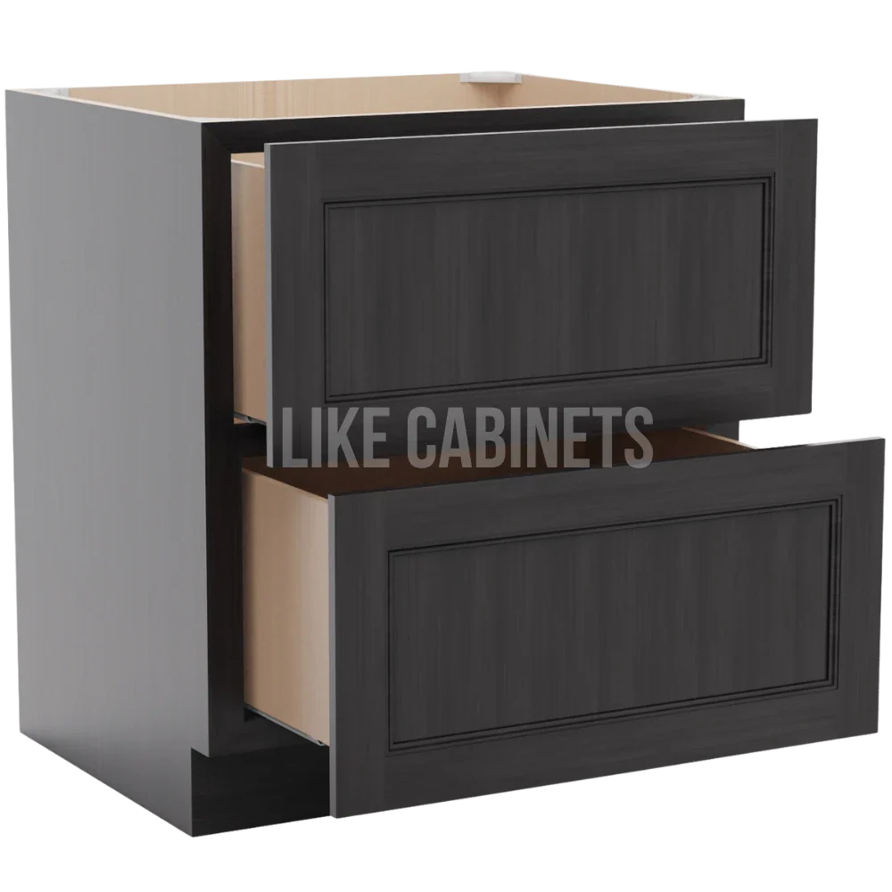 Double Smokey Gray Two Drawer Base