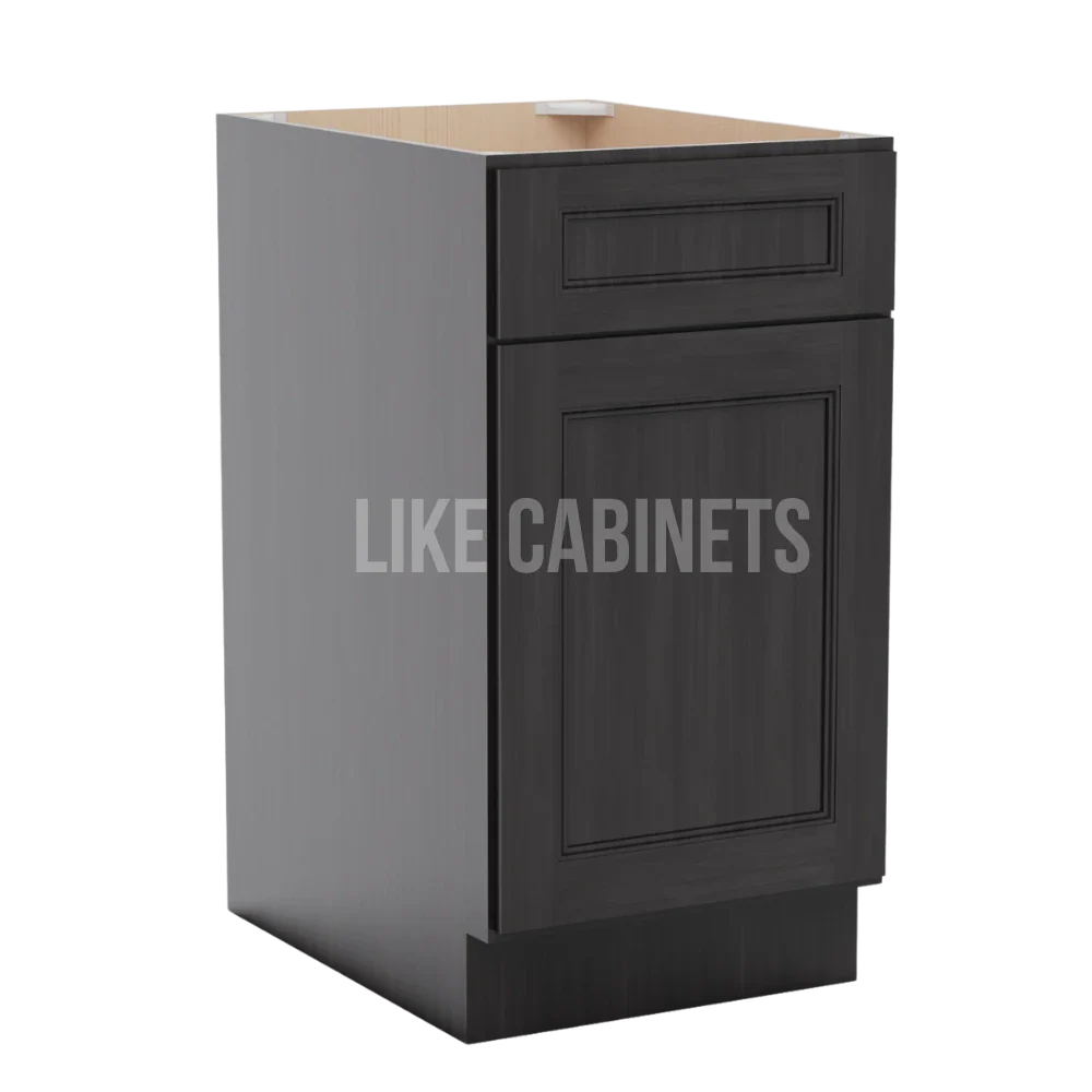 Double Smokey Gray Trash Base Cabinet