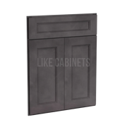 Double Smokey Gray Corner Sink Base Front