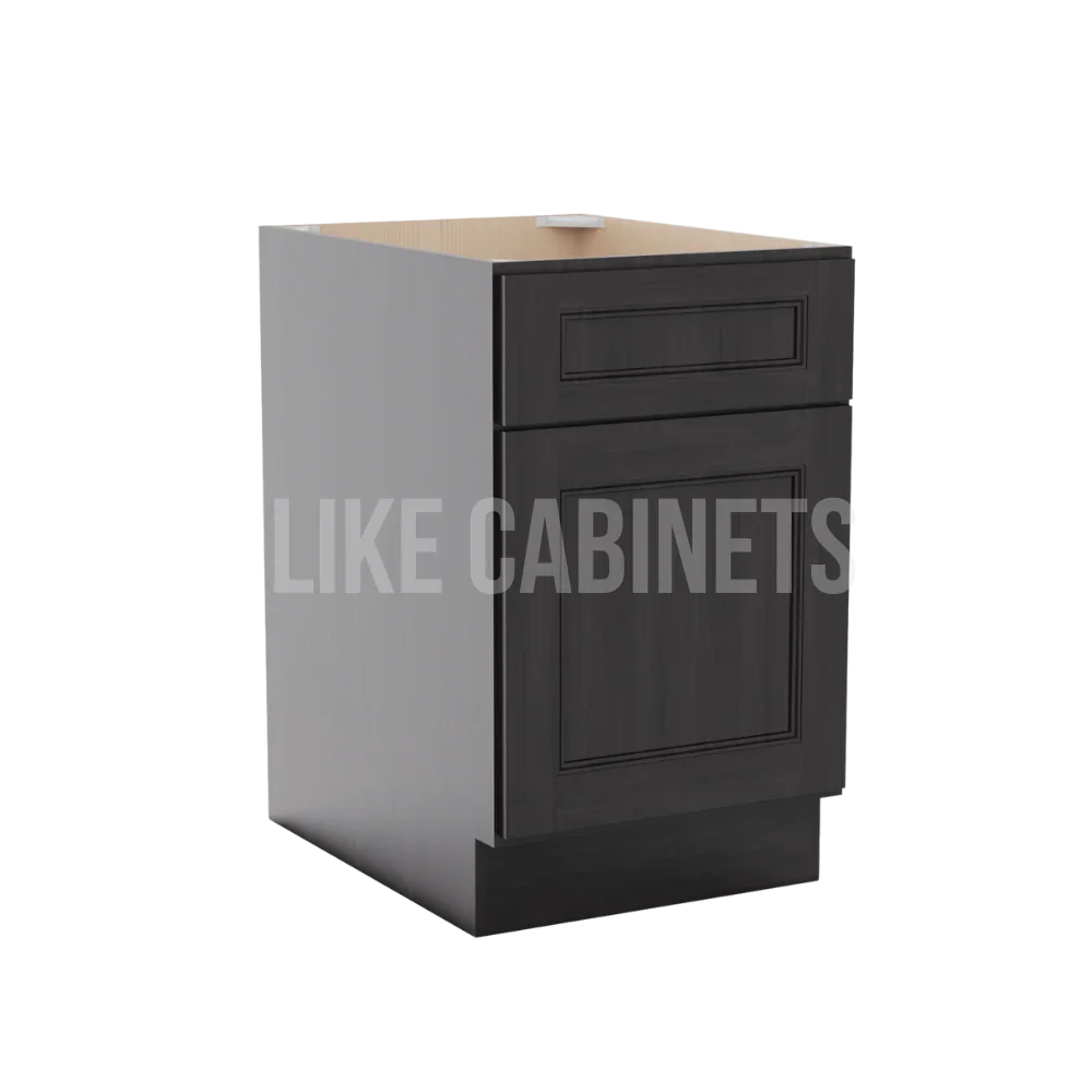 Double Smokey Gray Two Drawer Document File Base Cabinet