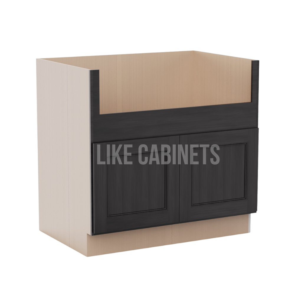 Double Smokey Gray Farmhouse Sink Base