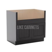 Double Smokey Gray Farmhouse Sink Base