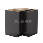 Double Smokey Gray Lazy Susan Base Cabinet