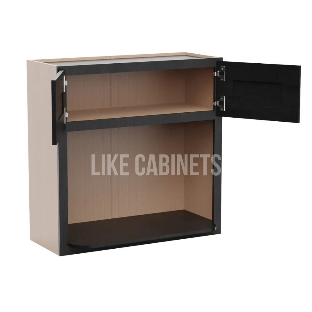 Double Smokey Gray Microwave Wall Cabinet