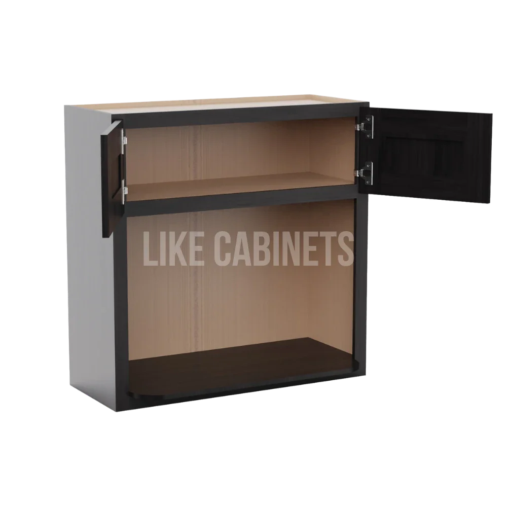 Double Smokey Gray Microwave Wall Cabinet