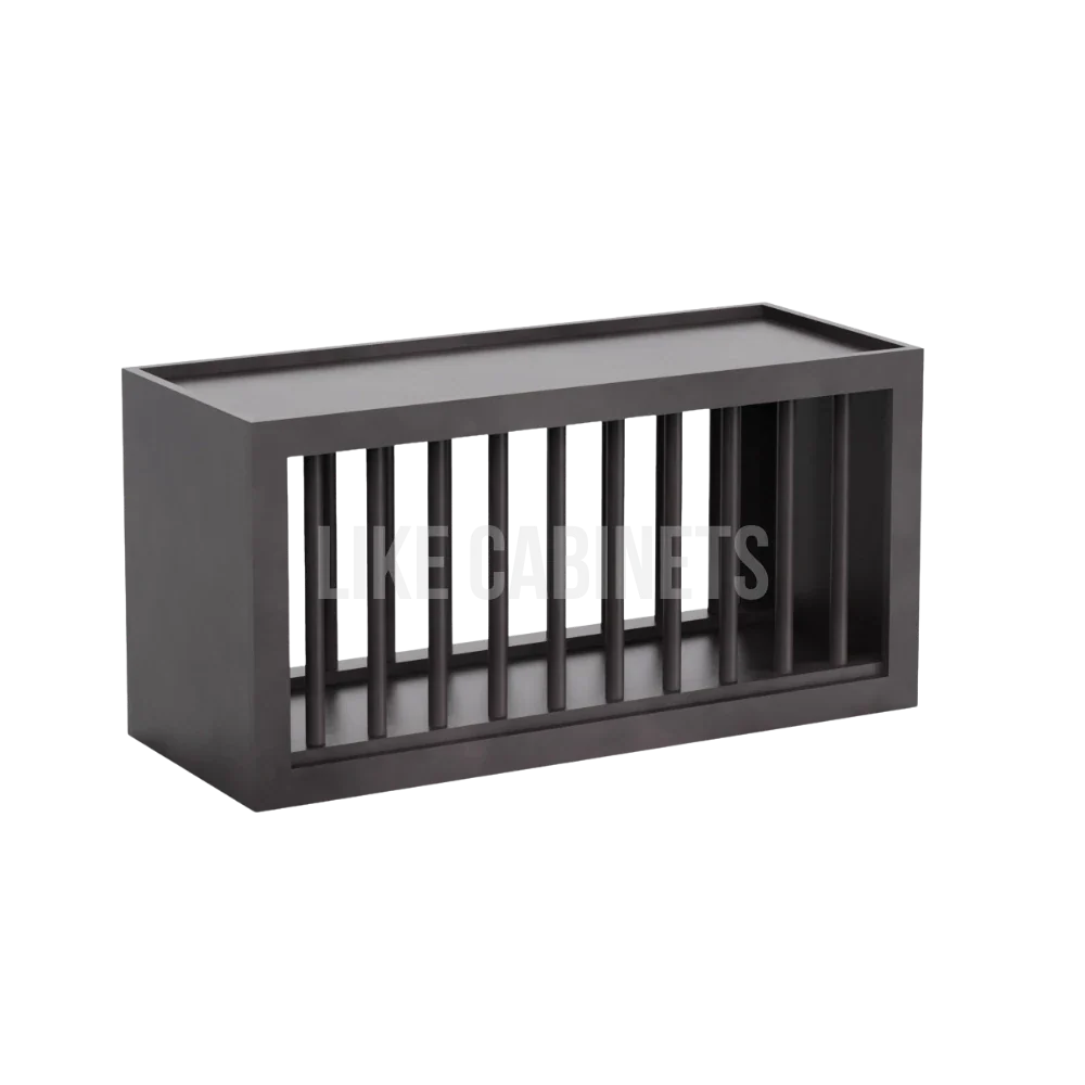 Double Smokey Gray Plate Rack
