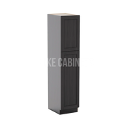 Double Smokey Gray 18'' W Two Single Door Utility Pantry Cabinet