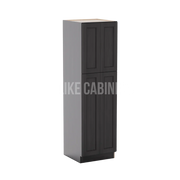 Double Smokey Gray 24'' W Two Double Door Utility Pantry Cabinet