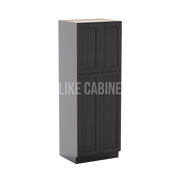 Double Smokey Gray 30''W Two Double Door Utility Pantry Cabinet