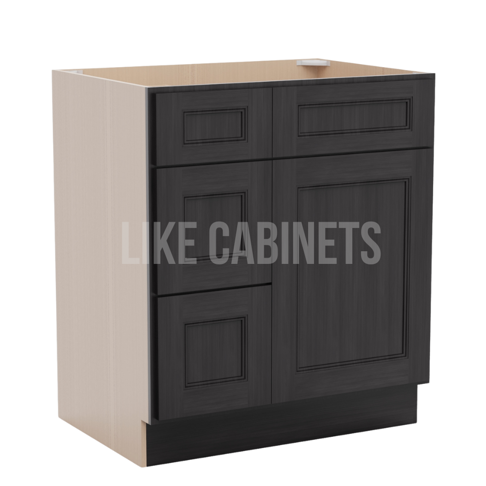 Double Smokey Gray 30'' W Vanity Combo with Drawers