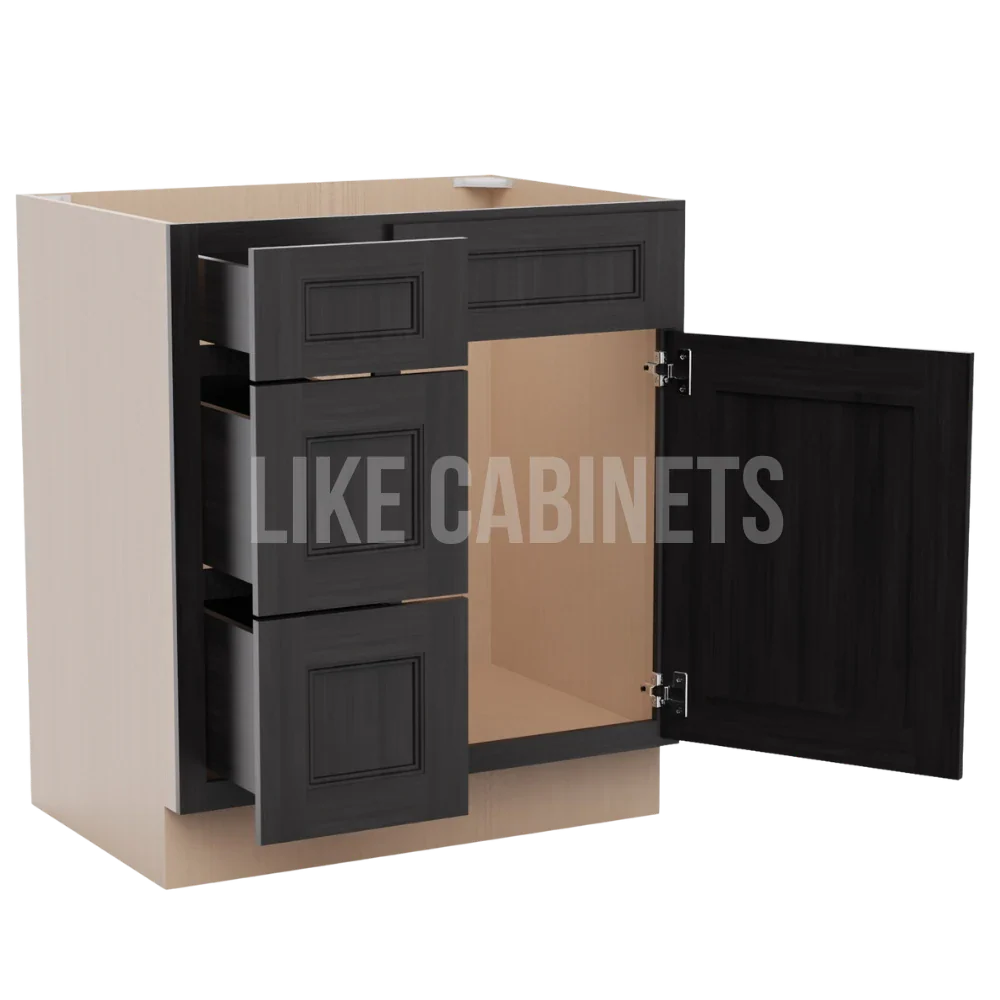 Double Smokey Gray 30'' W Vanity Combo with Drawers