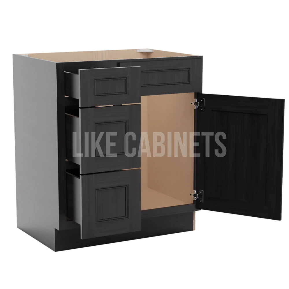 Double Smokey Gray 30'' W Vanity Combo with Drawers
