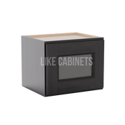 Double Smokey Gray 12'' H Single Door Wall Cabinet with Glass Door