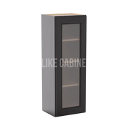 Double Smokey Gray 42'' H Single Door Wall Cabinet with Glass Door