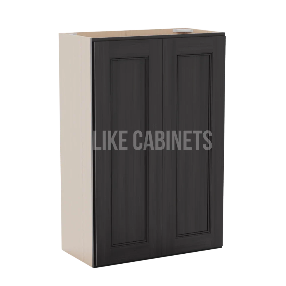 Double Smokey Gray Double Door Wall Cabinets 36''H, 12''D
