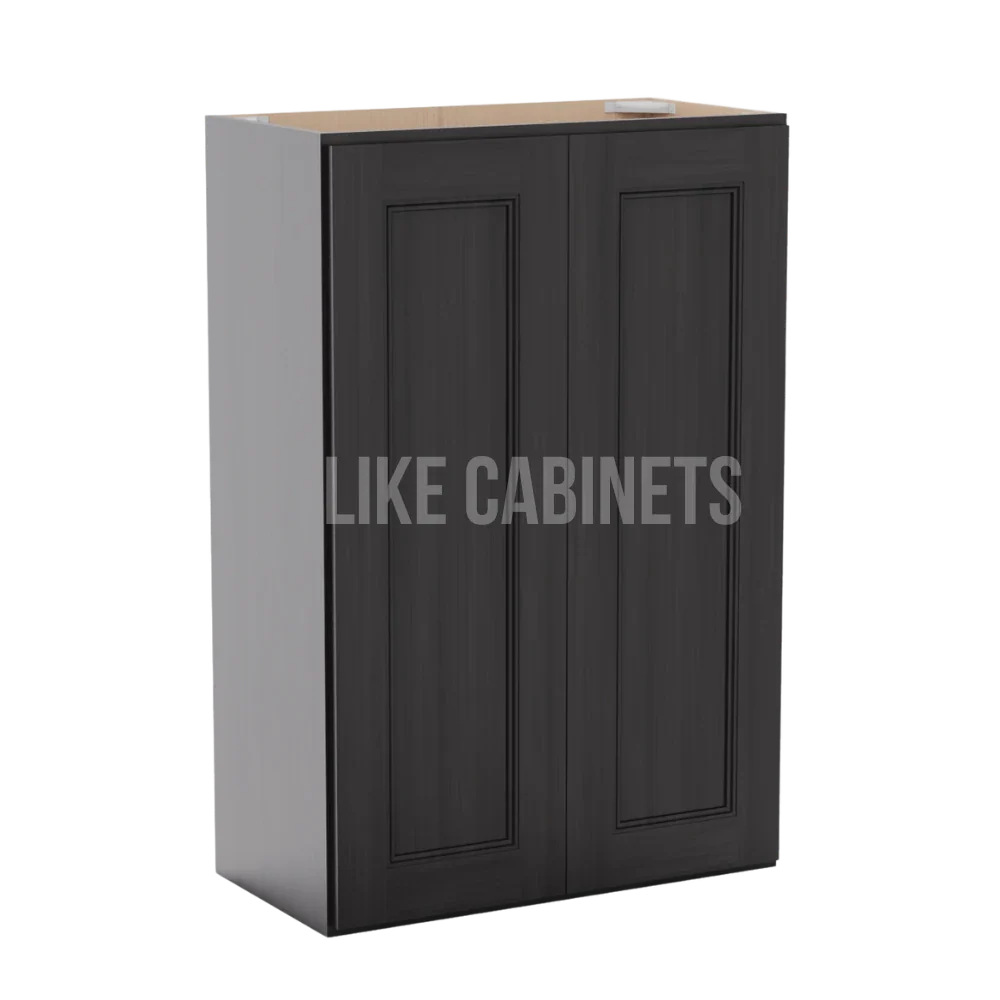 Double Smokey Gray Double Door Wall Cabinets 36''H, 12''D
