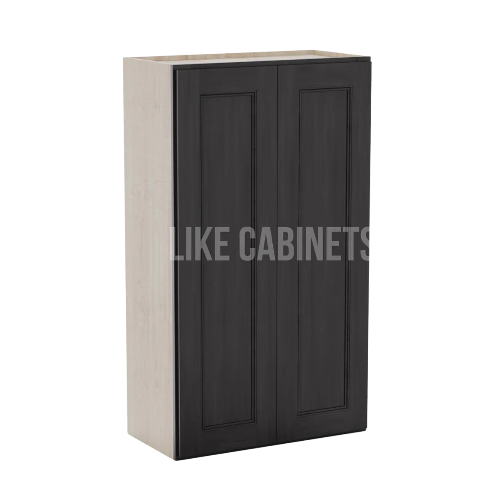 Double Smokey Gray 24″ Diagonal Corner Wall Cabinet