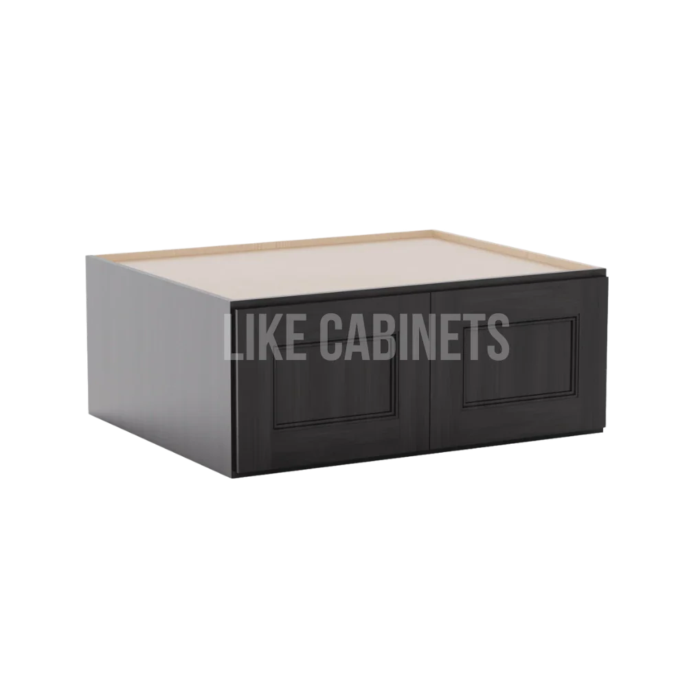 Double Smokey Gray 30'' W Refrigerator Wall Cabinet 24'' Deep