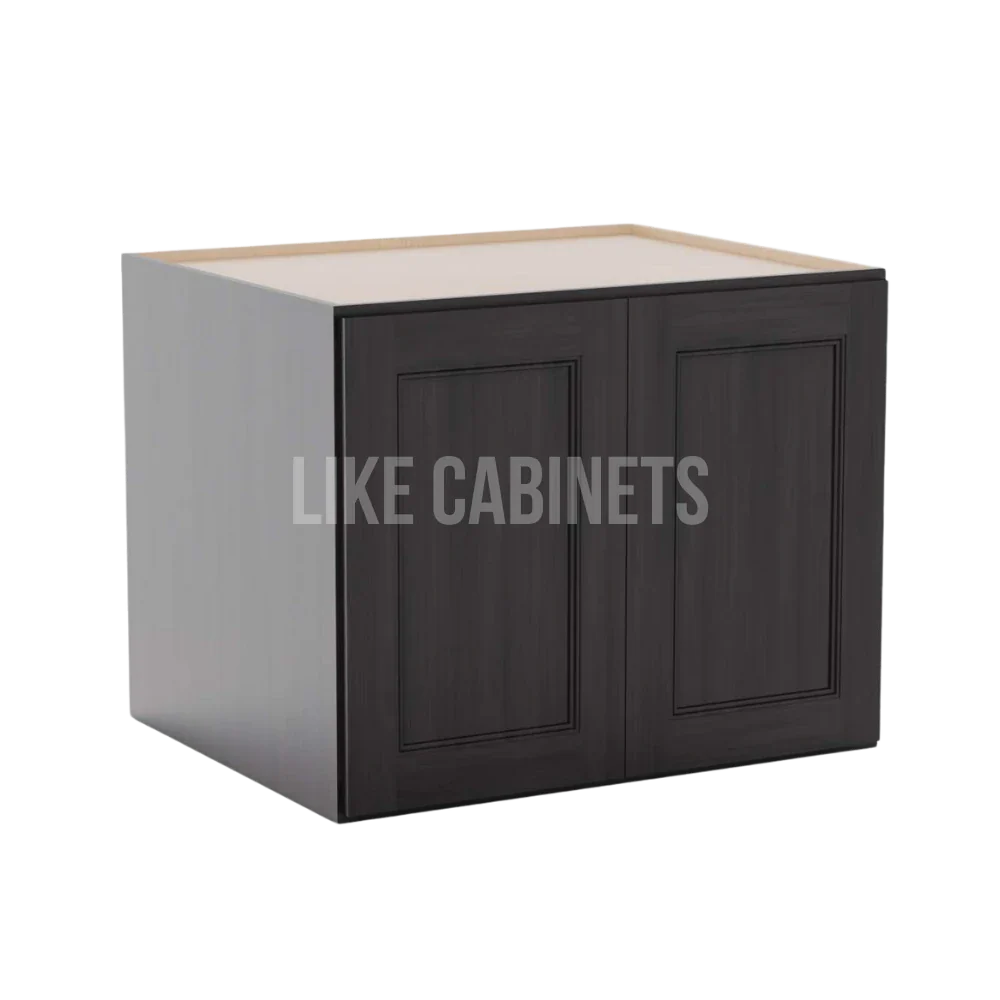 Double Smokey Gray 24'' H Refrigerator Wall Cabinet 24'' Deep