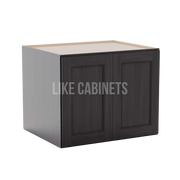 Double Smokey Gray 24'' H Refrigerator Wall Cabinet 24'' Deep