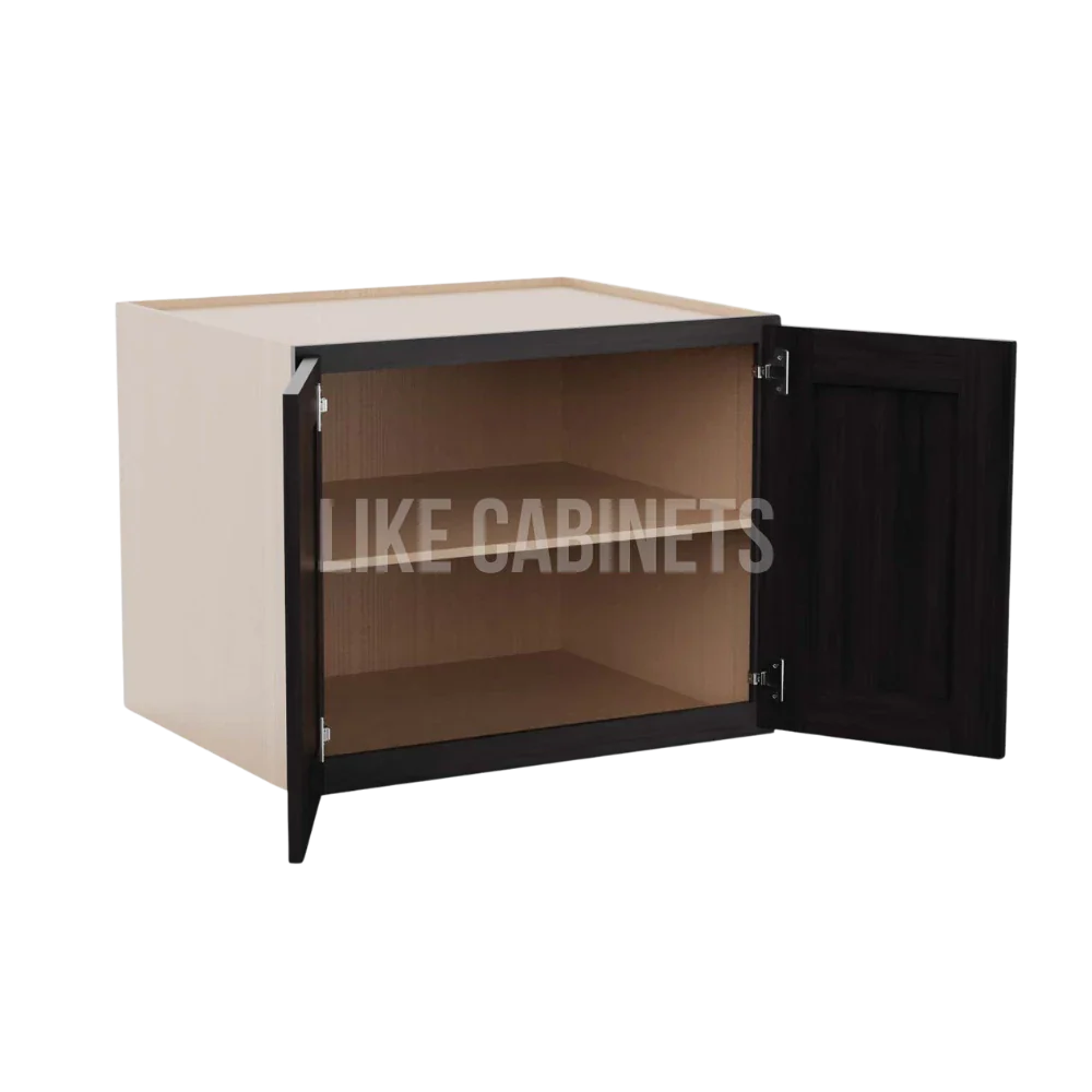 Double Smokey Gray 24'' H Refrigerator Wall Cabinet 24'' Deep